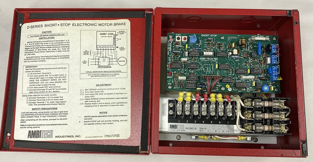 Ambitech,SS-4D-2S,Short-Stop Motor Brake 460V 2HP HZ 60