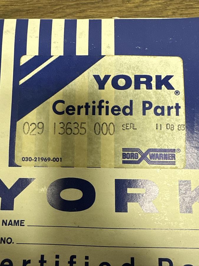 Used York,029 13635 000,Seal