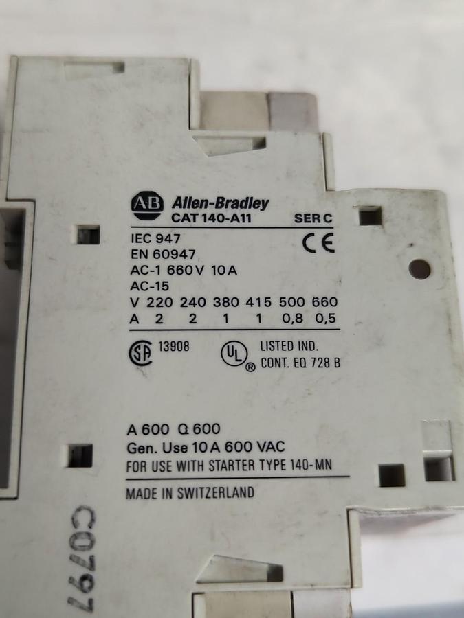 Used ALLEN BRADLEY,140-MN-0630,SERIES C MANUAL MOTOR STARTER PRE-OWNED