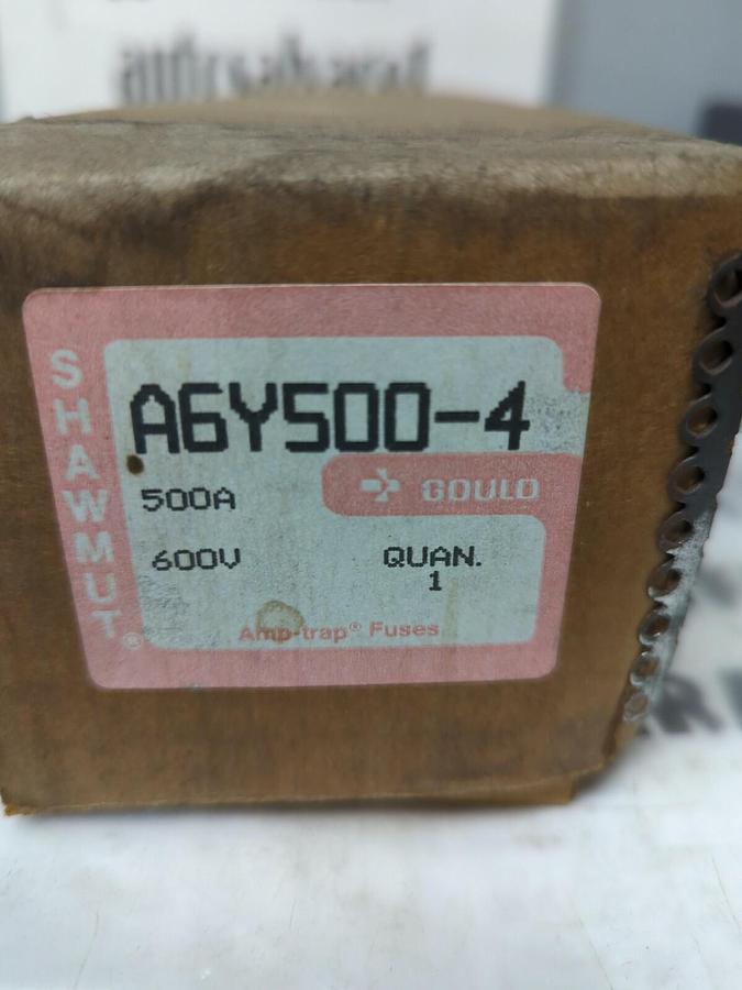 GOULD SHAWMUT,A6Y500-4,AMP-TRAP 500 AMP FUSE NOS