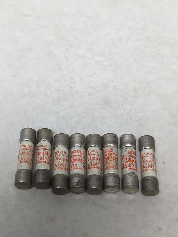 GOULD SHAWMUT,ATM10,AMP-TRAP 10 AMP FUSE LOT OF 8 NOS