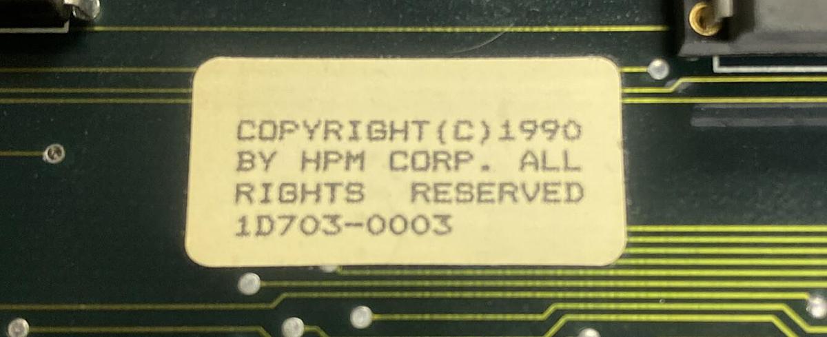 Used HPM,1D703-0003,Mass Memory Board