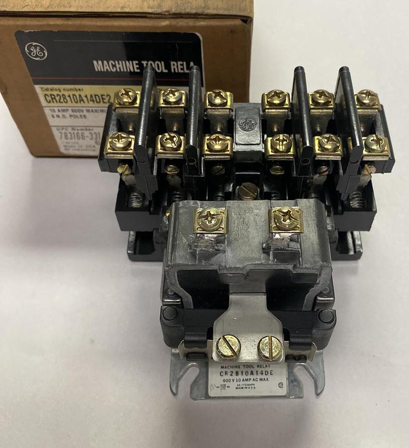 Used GENERAL ELECTRIC,CR2810A14DE2,MACHINE TOOL RELAY 10A 600V NEW