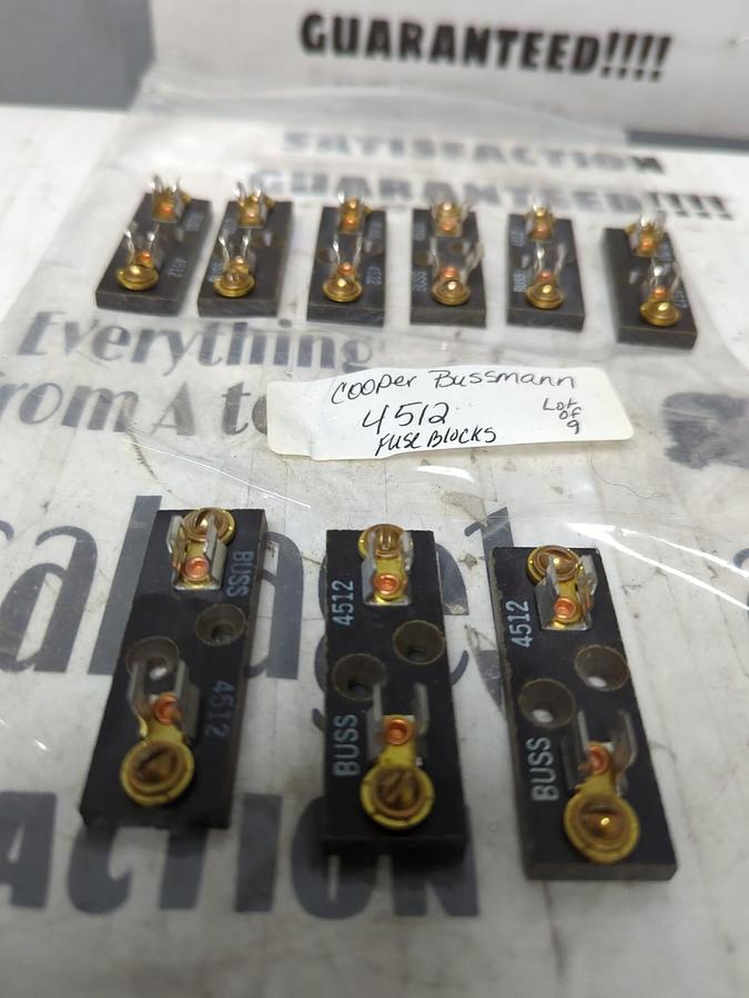 COOPER BUSSMANN,4512,FUSE BLOCK LOT OF 9 NOS