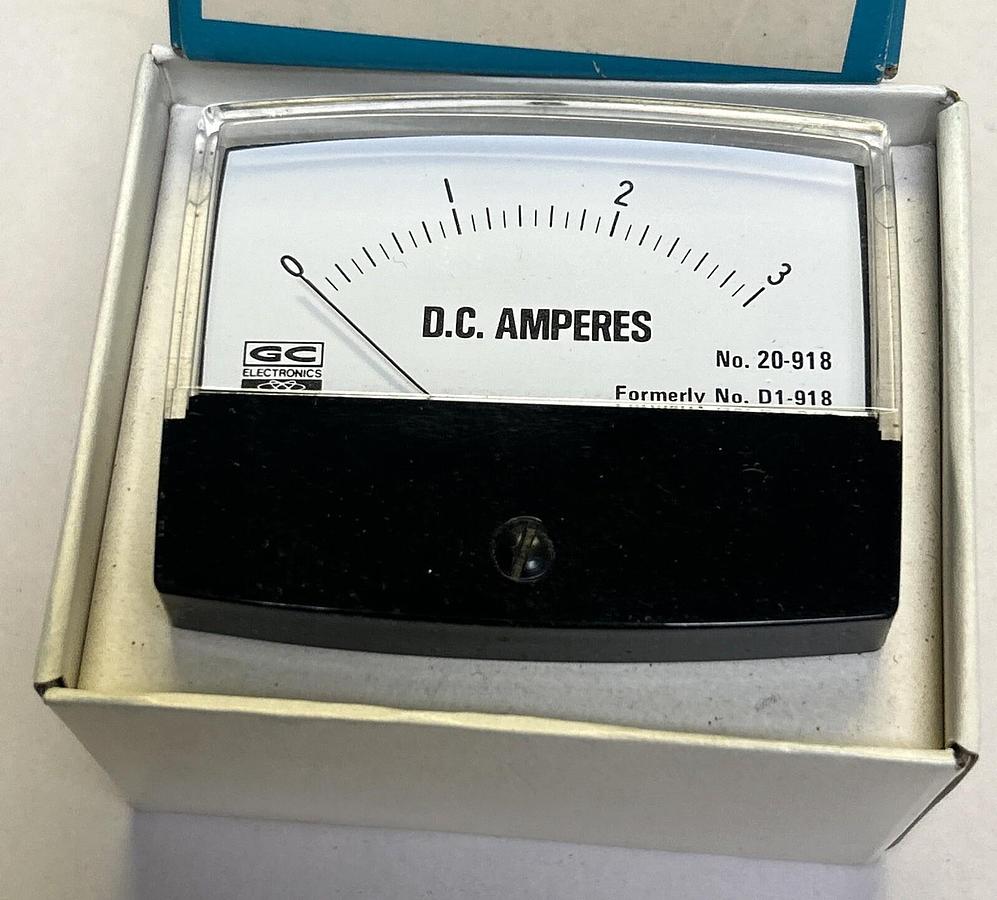 GC ELECTRONICS,20918,PRECISION PANEL METER 0-3 DC AMPERES NOS