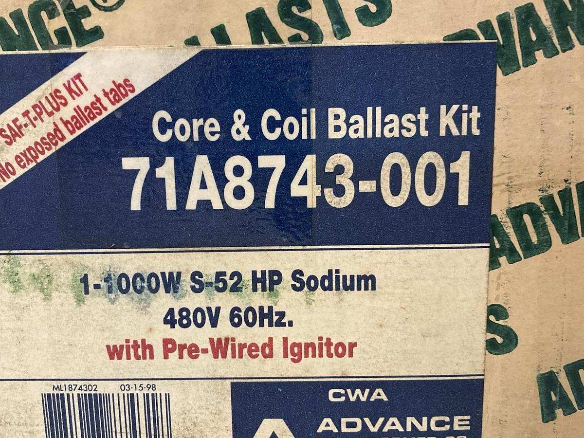Advance,71A8473-001D,Core & Coil Ballast S-52 HP 480V 60Hz