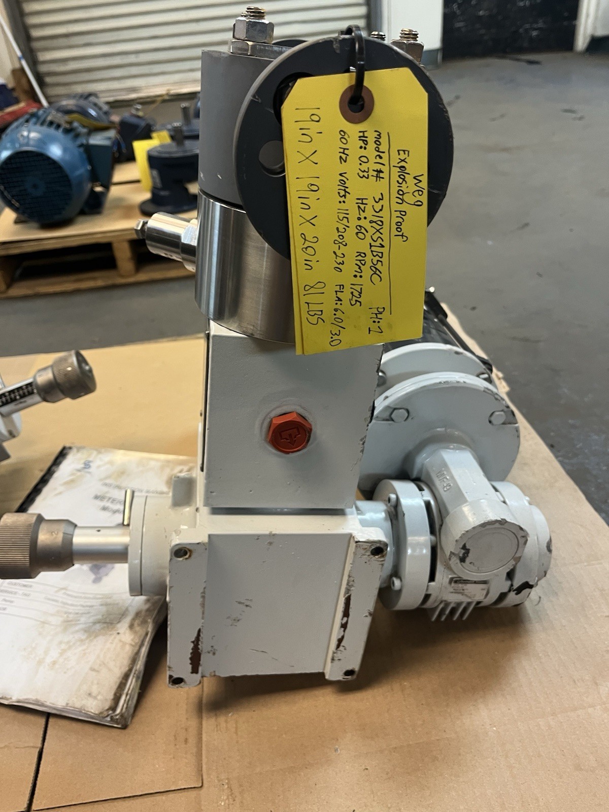 SABI POMPE,SPRDM8X20,CHEMICAL METERING PUMP W/ EXPLOSION PROOF MOTOR