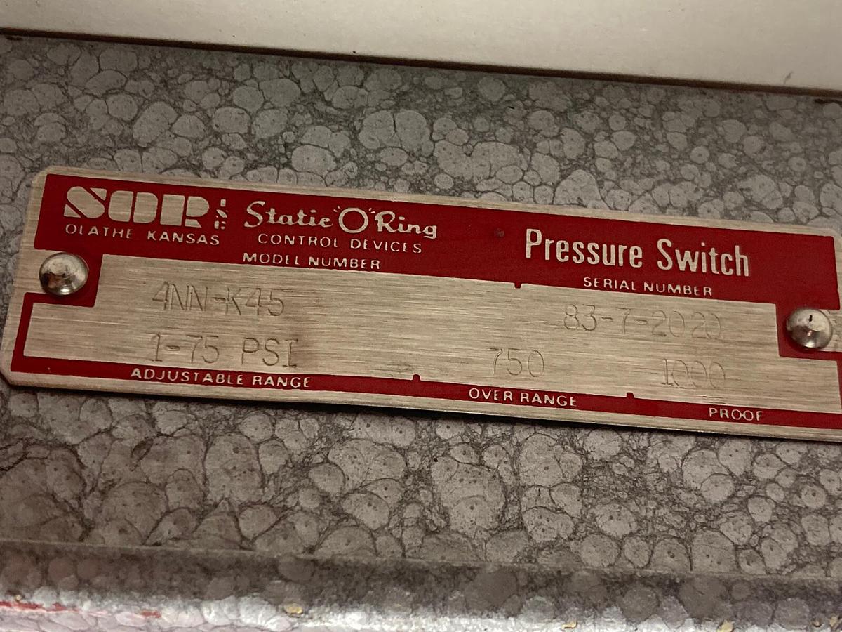 Sor,4NN-K45,Caustic Pump Pressure Switch