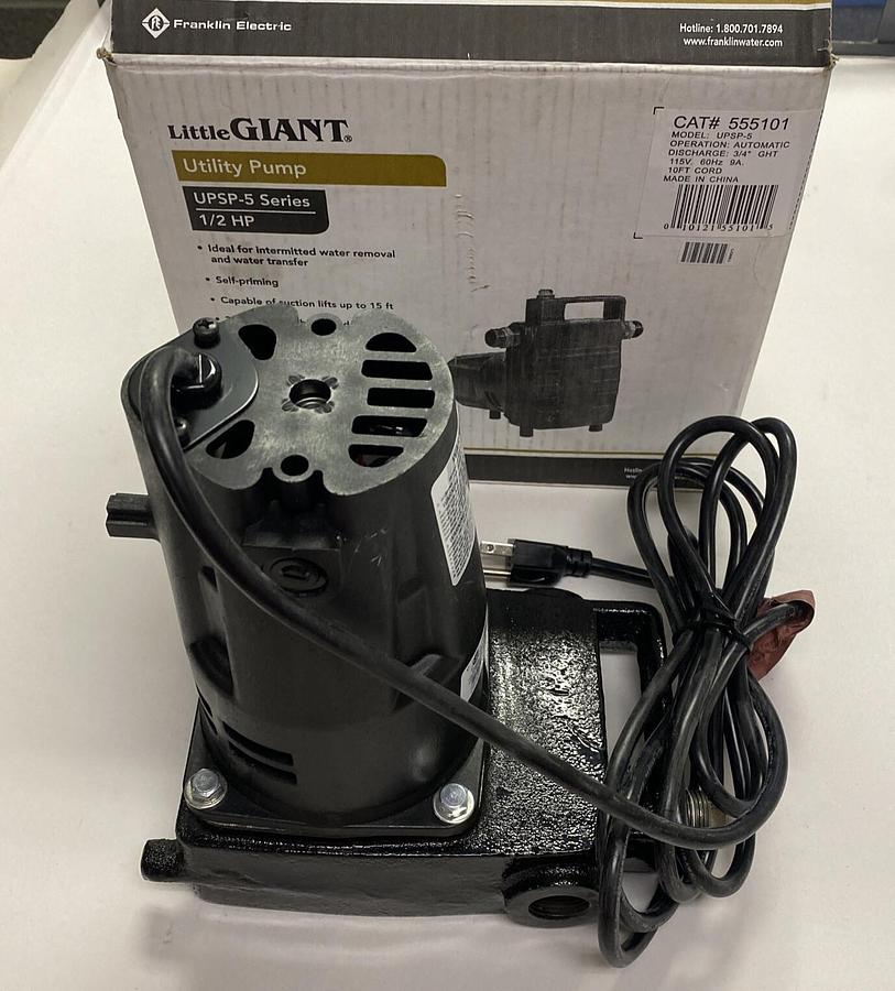 LITTLE GIANT,555101,UTILITY PUMP 1/2HP 115V 10 FT CORD NEW