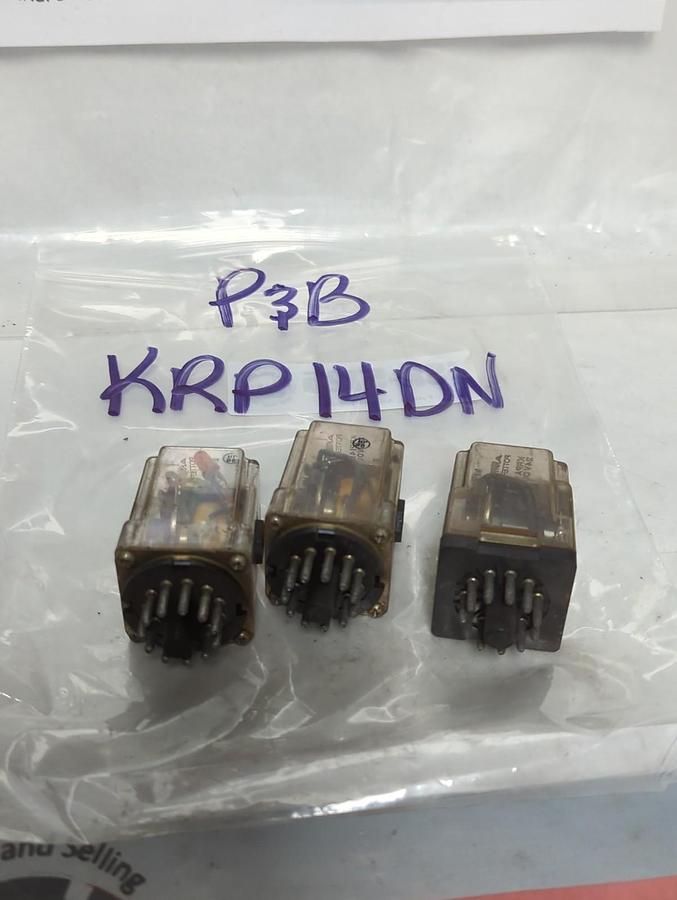 Used P&B,KRP14DN,PLUG IN RELAY 11-PIN LOT OF 3 PRE-OWNED