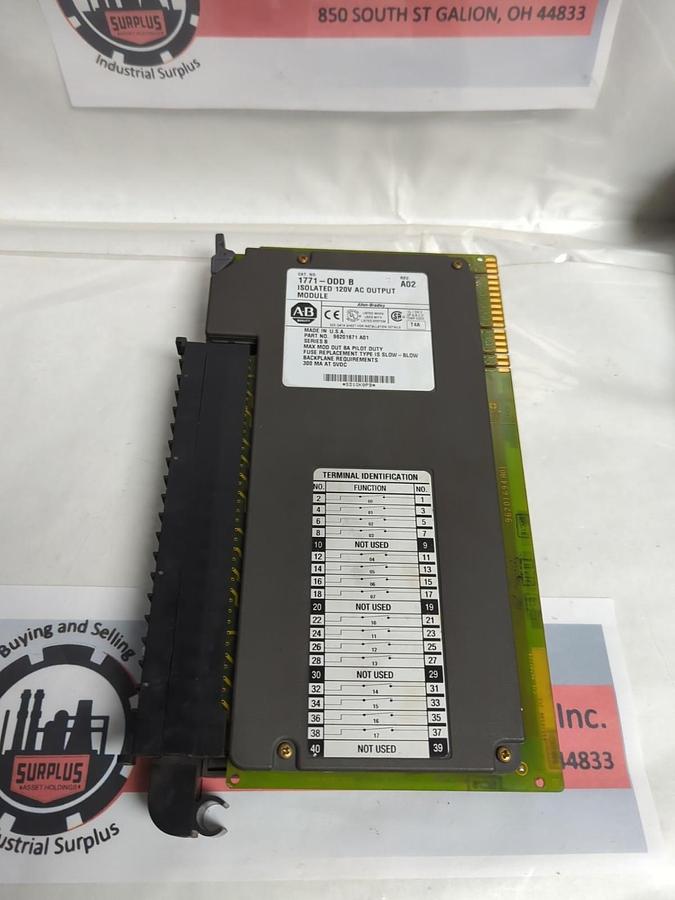 Used ALLEN BRADLEY,1771-ODD B,ISOLATED MODULE 120V AC OUTPUT PRE-OWNED