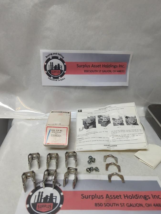 CUTLER-HAMMER,C350KC62,FUSE CLIP KIT 60 AMP 600 V SIZE 1 NOS