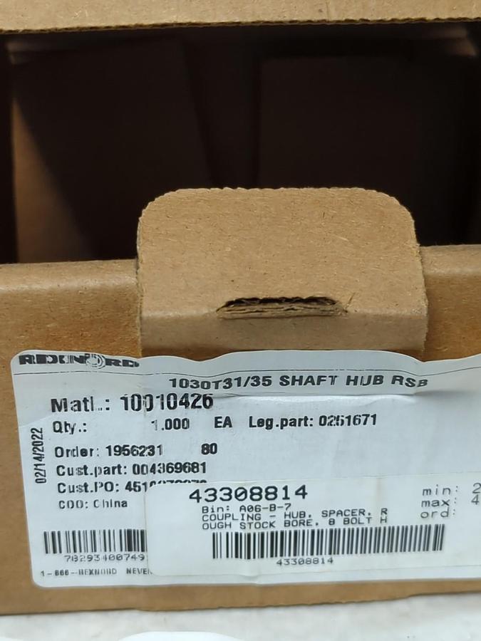 REXNORD,1030T31/35,SHAFT HUB RSB NOS