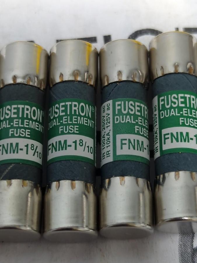 COOPER BUSSMANN,FNM-1-8/10,FUSETRON 1-8/10 AMP FUSES BOX OF 10 NEW