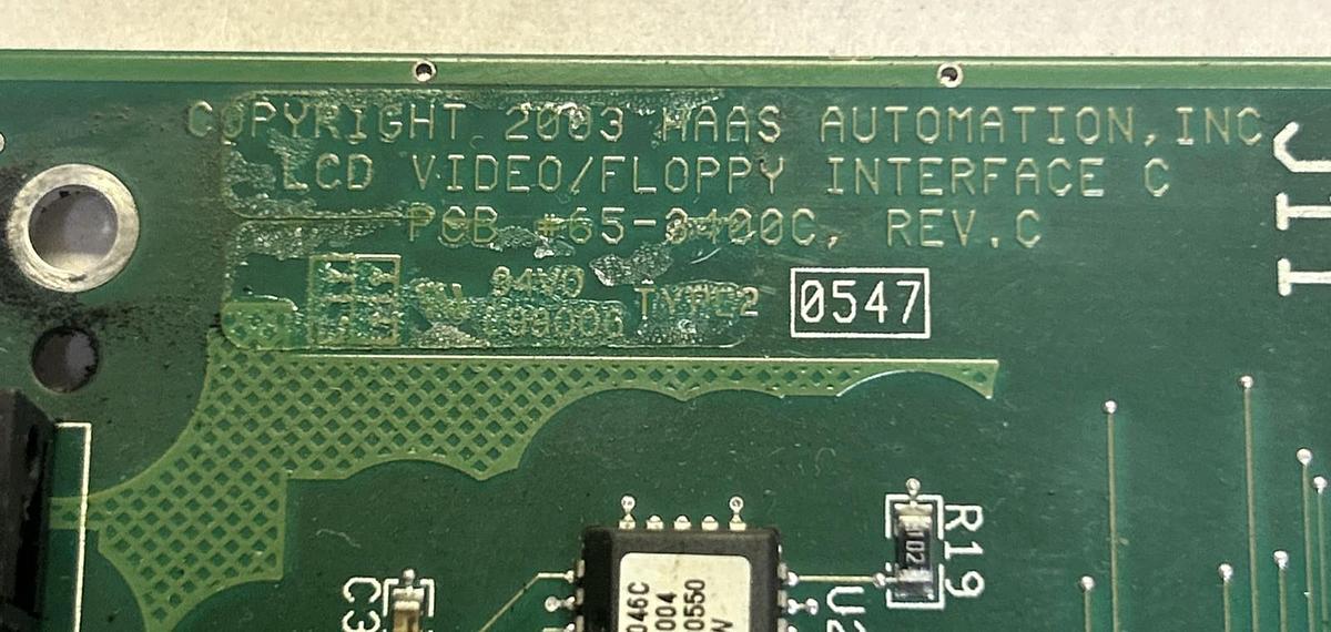 Used HAAS,65-3400C,PCB VIDEO/FLOPPY INTERFACE PC BOARD