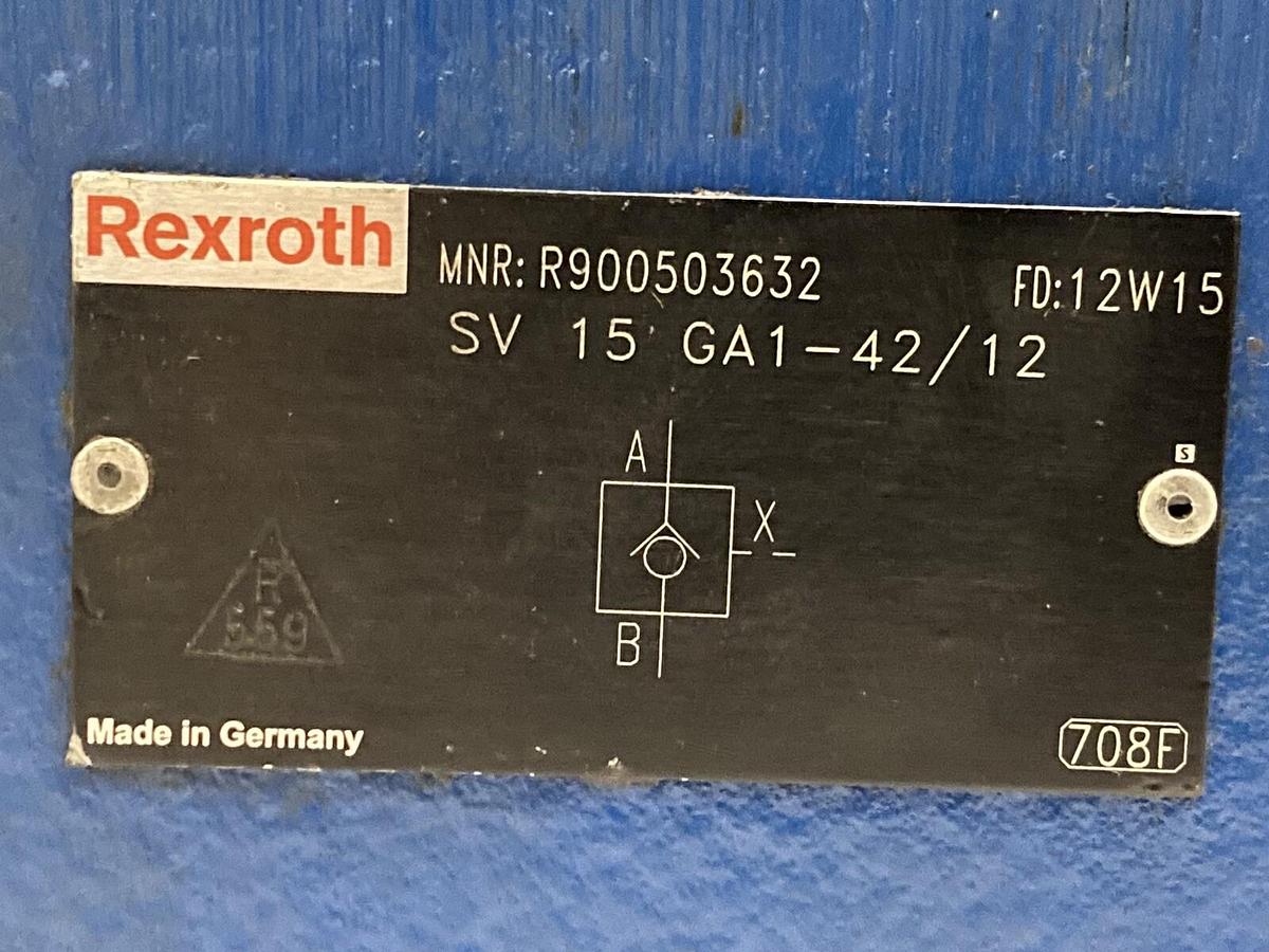 Used Rexroth,SV15-GA1-42/12,Hydraulic Pilot Operated Check Valve MNR: R900503632