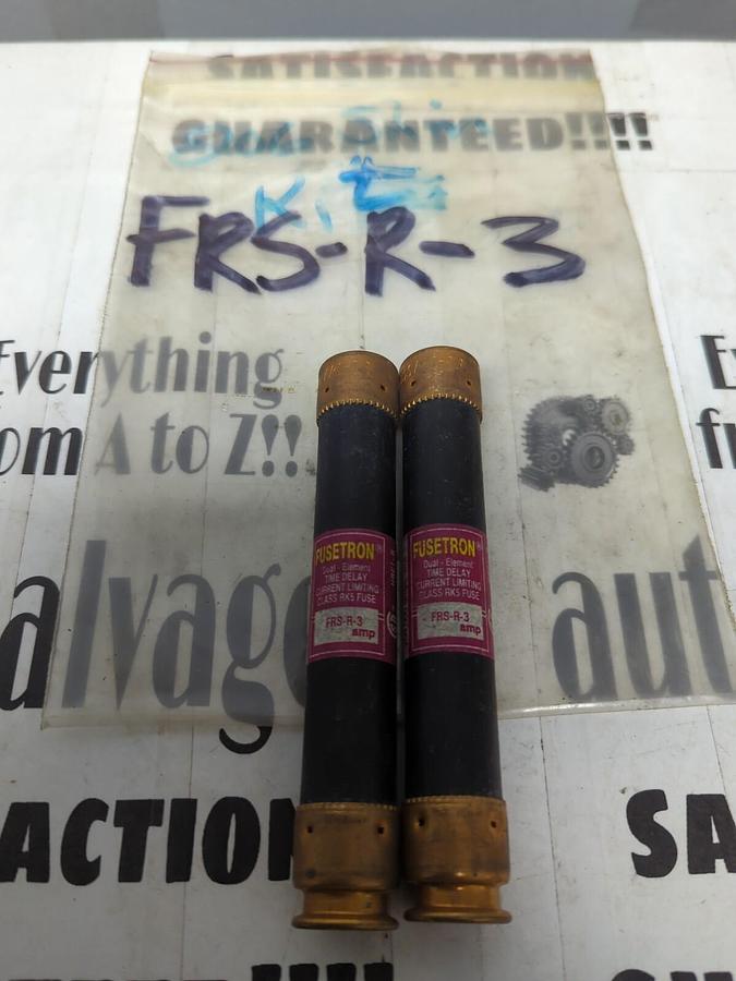 COOPER BUSSMANN,FRS-R-3,FUSETRON 3 AMP FUSES LOT OF 2 NOS
