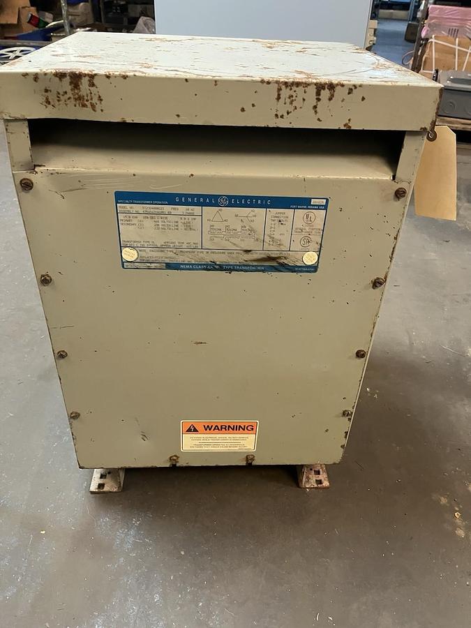 Used GE,9T23Q4000G23,TRANSFORMER 15KVA HV 460 LV 230/132V 3PH