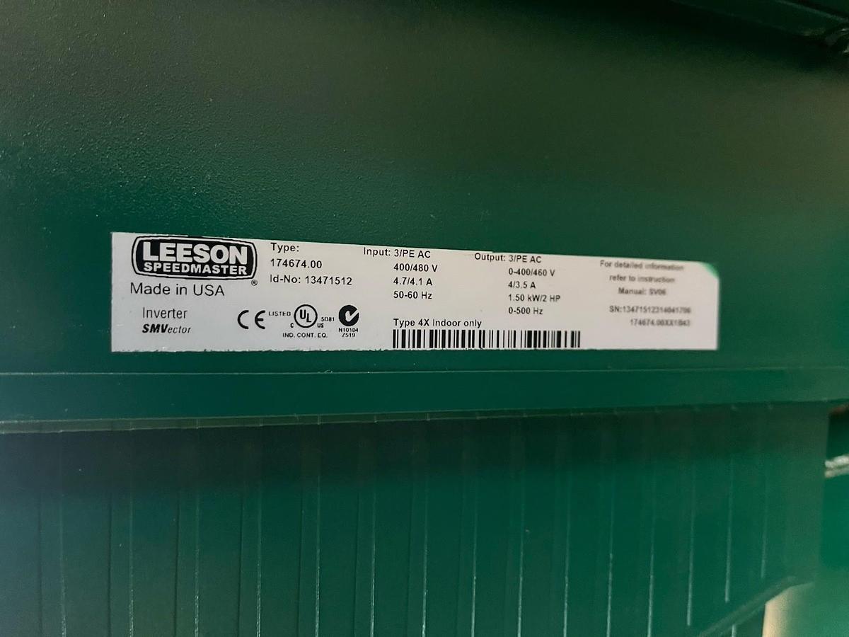 MPT,1/2 HP REEVES INNOVA 17.1,VECTOR DRIVE GEARMOTOR RATIO 17.1 1.5HP 1760RPM