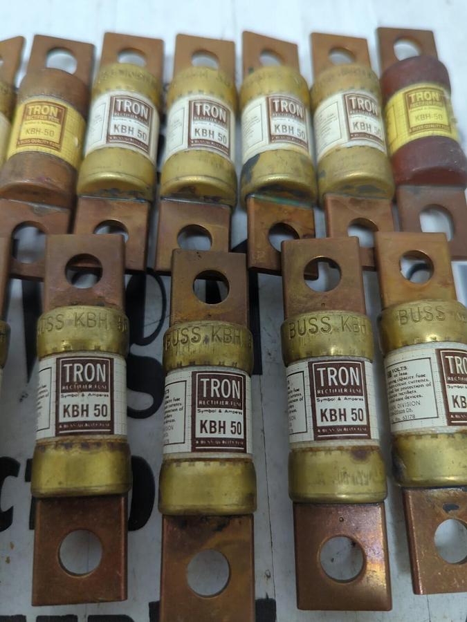 COOPER BUSSMANN,KBH 50,RECTIFIER FUSES LOT OF 12 NOS