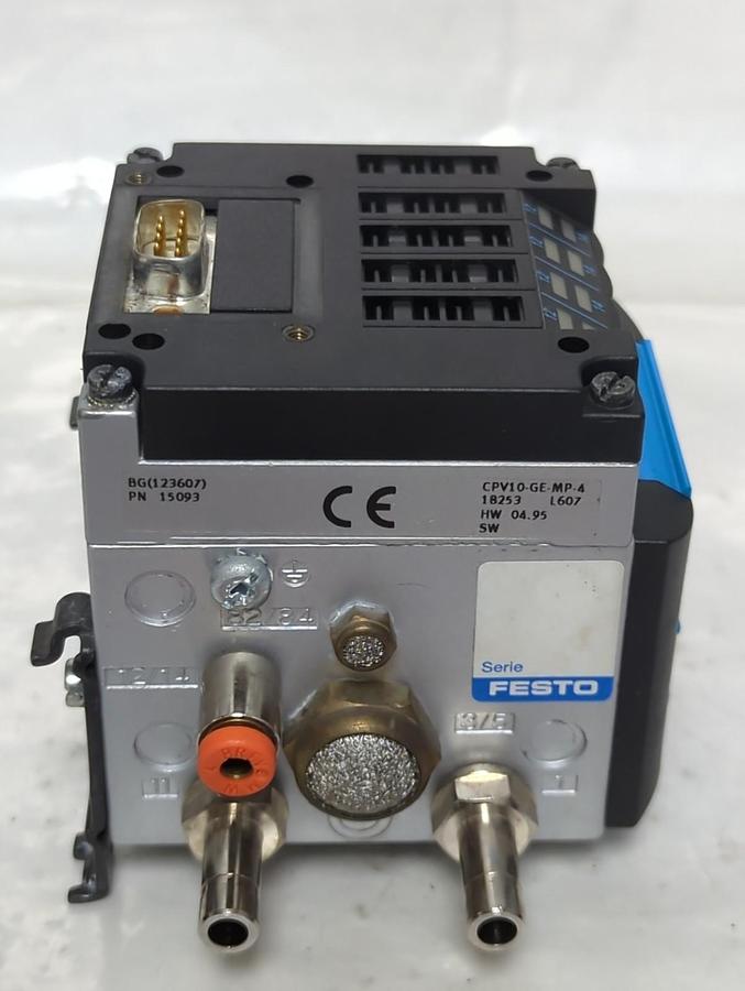 Used FESTO,CPV10-GE-MP-4,PNEUMATIC VALVE MANIFOLD 18253 PRE-OWNED