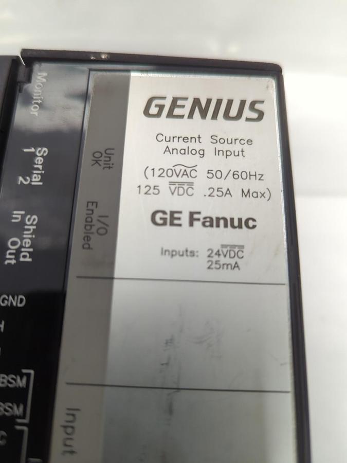 Used GE FANUC,IC660BBA106,GENIUS ANALOG INPUT MODULE 115VAC C/S INPUT PRE-OWNED