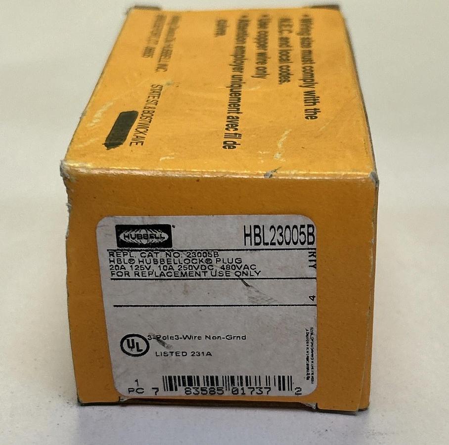 HUBBELL,HBL23005B,LOCK AND PLUG NOS