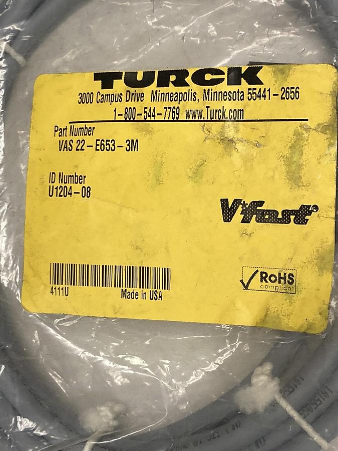 Turck,VAS 22-E653-3M,Cordset