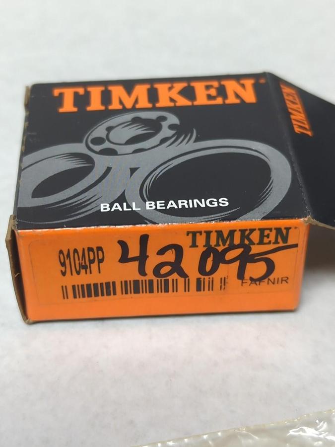 TIMKEN,9104PP,DEEP GROOVE BALL BEARING RUBBER SEALED NOS