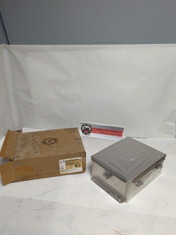 WIEGMANN,BN4100804CHSS,JUNCTION BOX NEMA 4X SIZE 10X8X4 INCH NOS