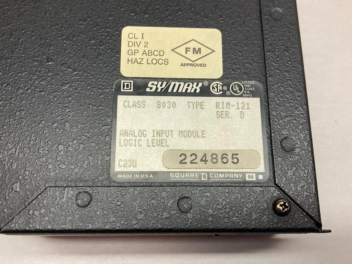 Used Square D Symax,8030RIM-121,Input Module Ser D