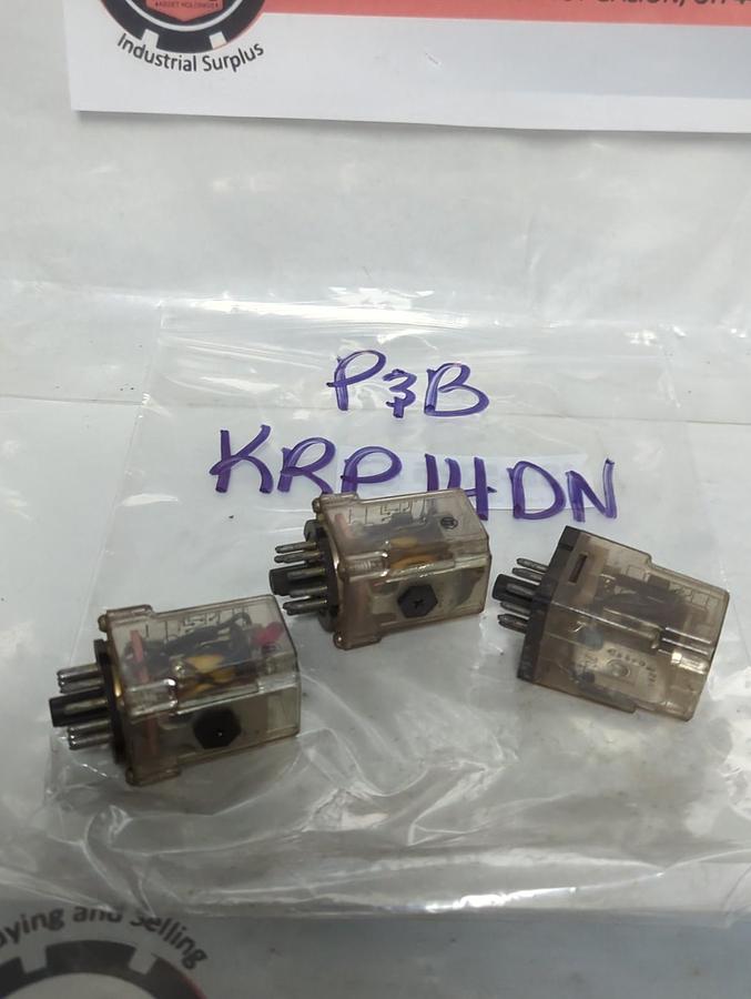 Used P&B,KRP14DN,PLUG IN RELAY 11-PIN LOT OF 3 PRE-OWNED