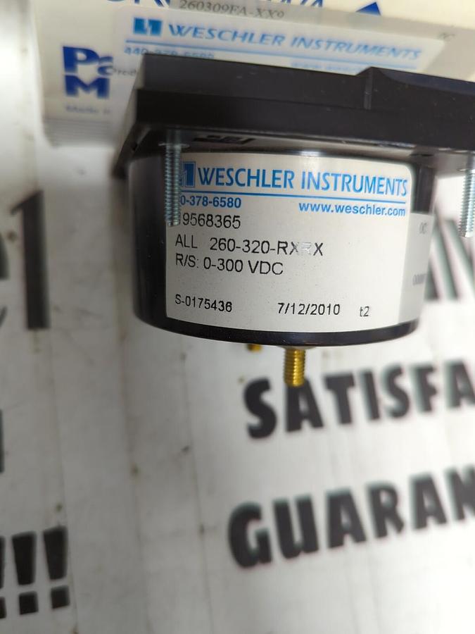 WESCHLER,19568365 ALL 260-320-RXRX R/S: 0-300 VDC,PANEL METER NOS