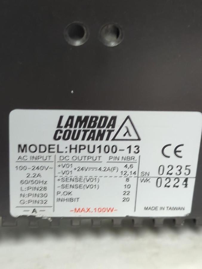 Used LAMBDA COUTANT,HPU100-13,POWER SUPPLY PRE-OWNED