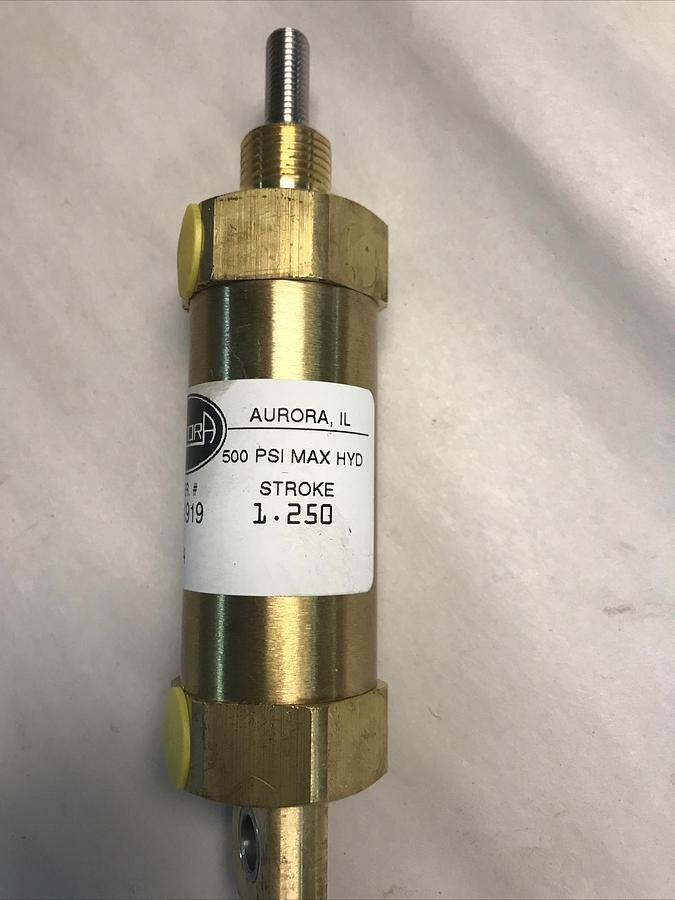 Aurora,10HB2C10D4,Pneumatic/Hydraulic Brass Cylinder 1.000Bore 1.250 Stroke