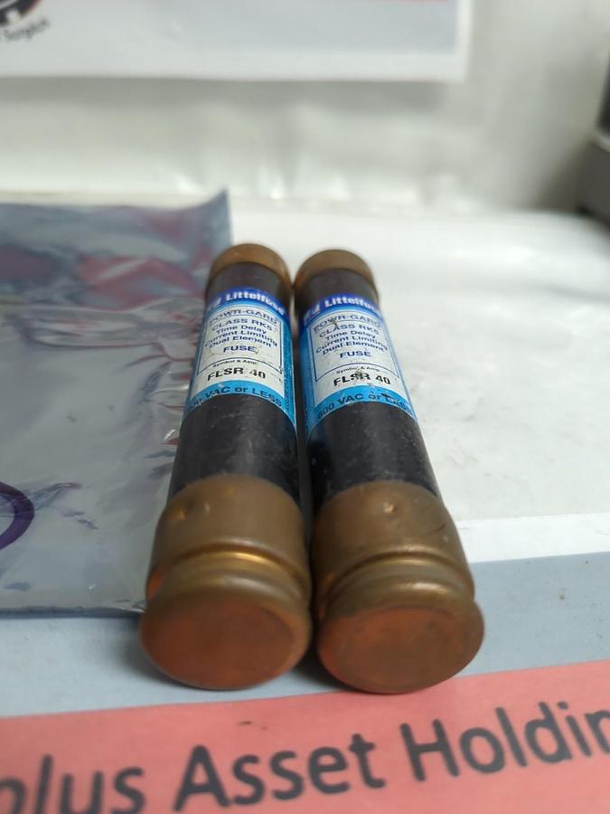 Used LITTELFUSE,FLSR40,POWR-GARD FUSE 40 AMP LOT OF 2 PRE-OWNED
