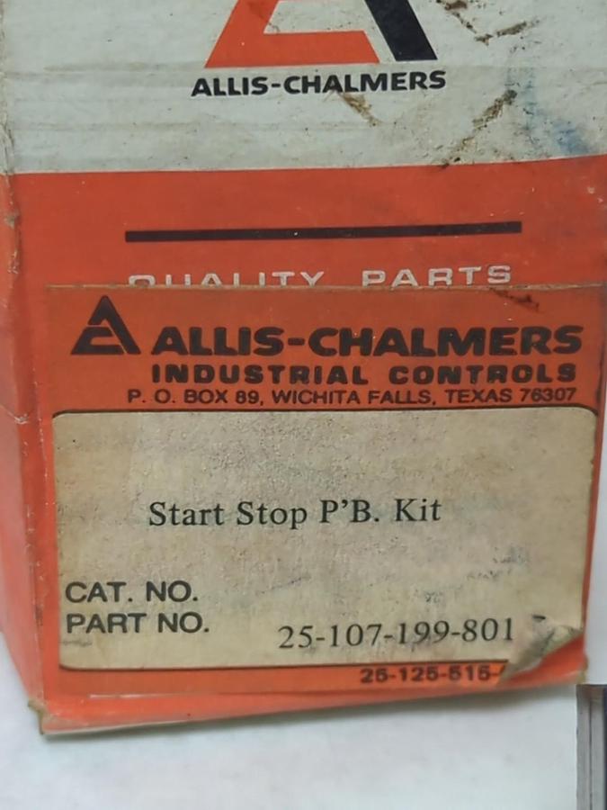 ALLIS-CHALMERS,25-107-199-801,START-STOP PUSH BUTTON KIT NOS