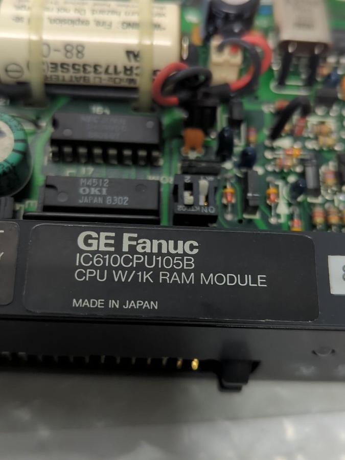 Used GE FANUC,IC610CPU10SB,CPU W/1K RAM MODULE PRE-OWNED