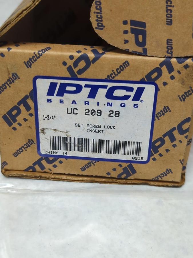 IPTCI,U209-28,SET SCREW LOCKING INSERT BEARING 1-3/4 INCH NOS