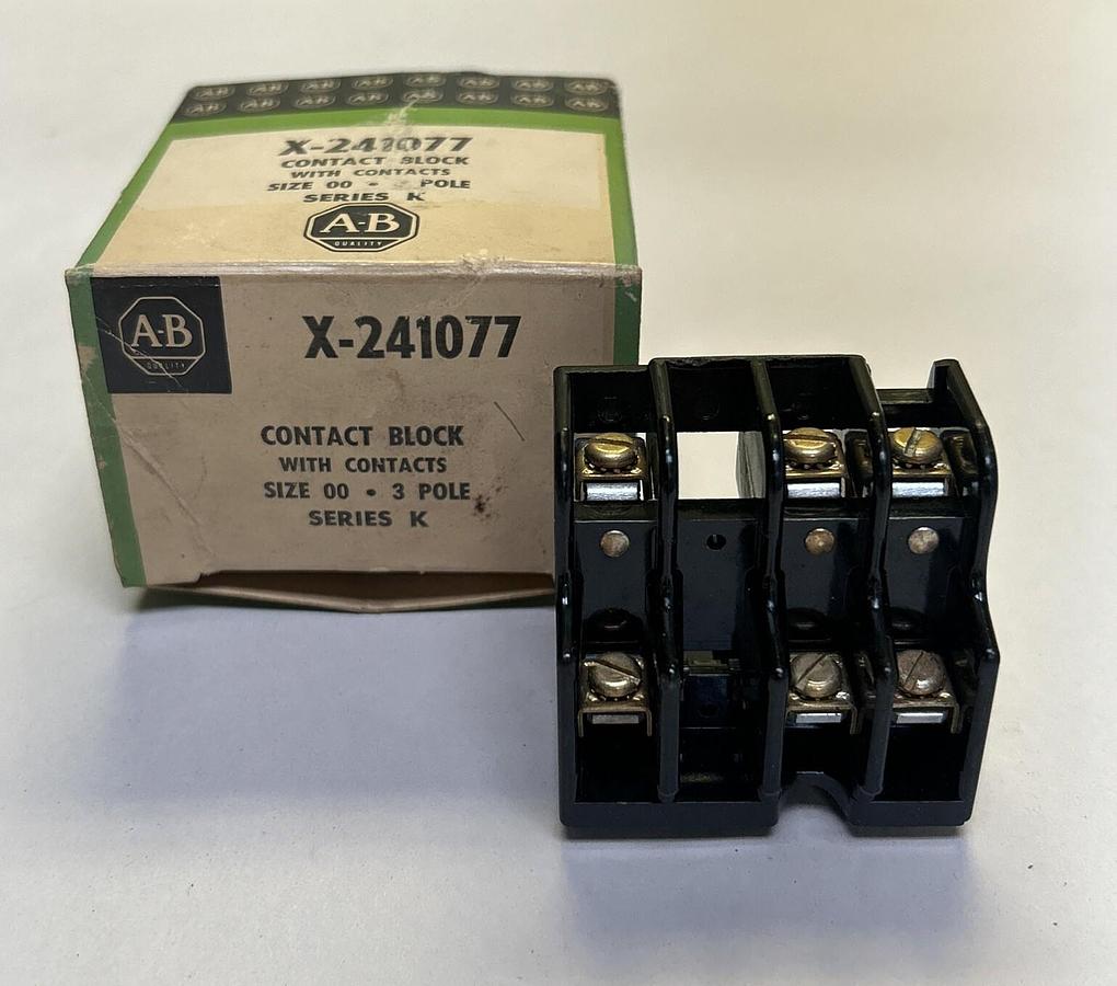 ALLEN BRADLEY,X-241077,CONTACT BLOCK SIZE 00 3P NOS
