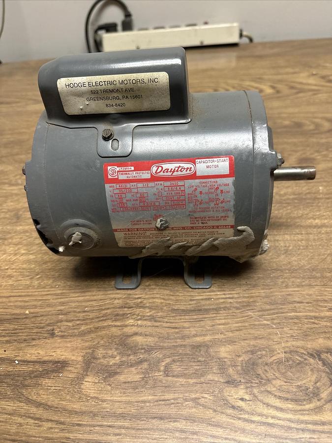 Used Dayton,4K131,1/2 HP 3450 RPM 48 Frame Motor