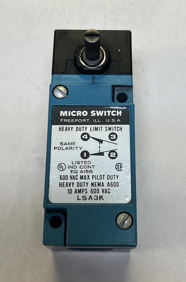 Used HONEYWELL,LSA3K,MICRO SWITCH LIMIT SWITCH