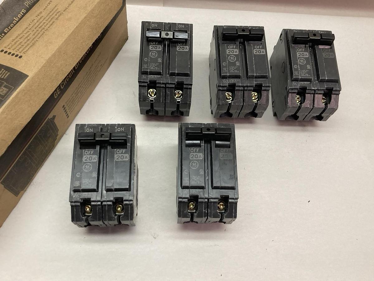 General Electric,THQL2120,Circuit Breaker 20A 120/240V 2P BOX OF 5