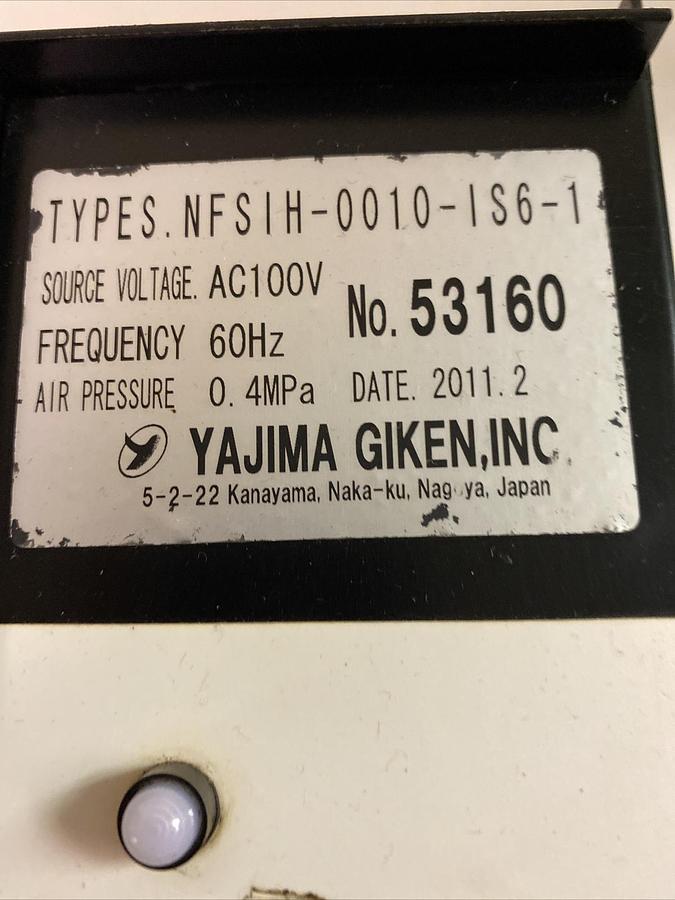 Used YAJIMA GIKEN,NFSIH-0010-IS6-1,Nut Feeder Controller