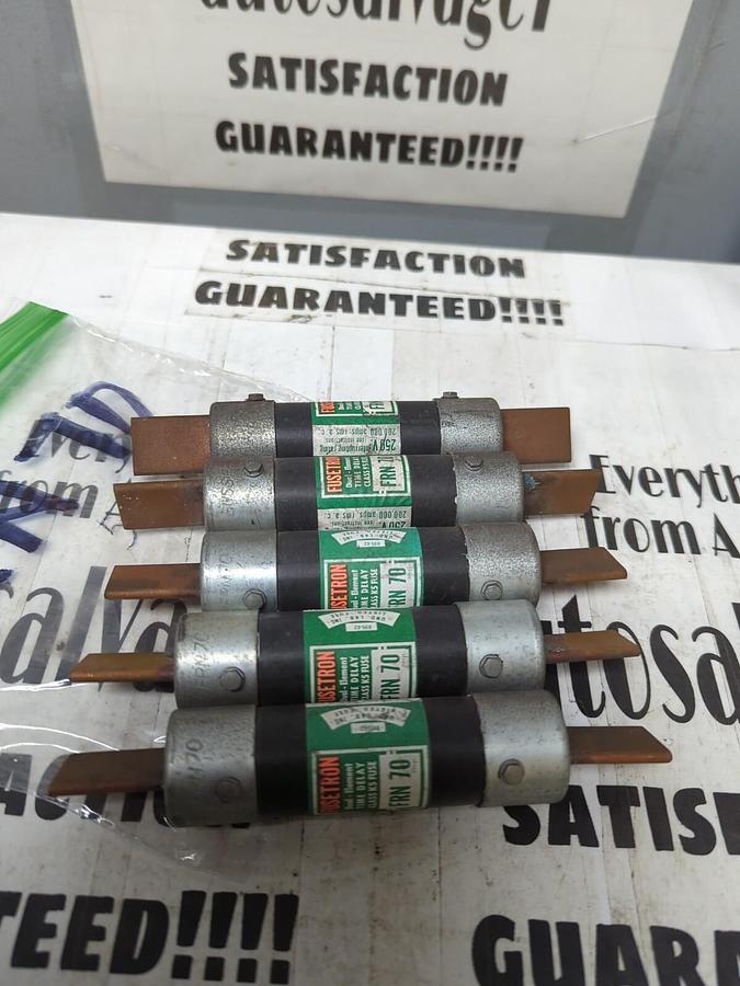 COOPER BUSSMANN,FRN-70,FUSETRON 70 AMP FUSES LOT OF 5 NOS