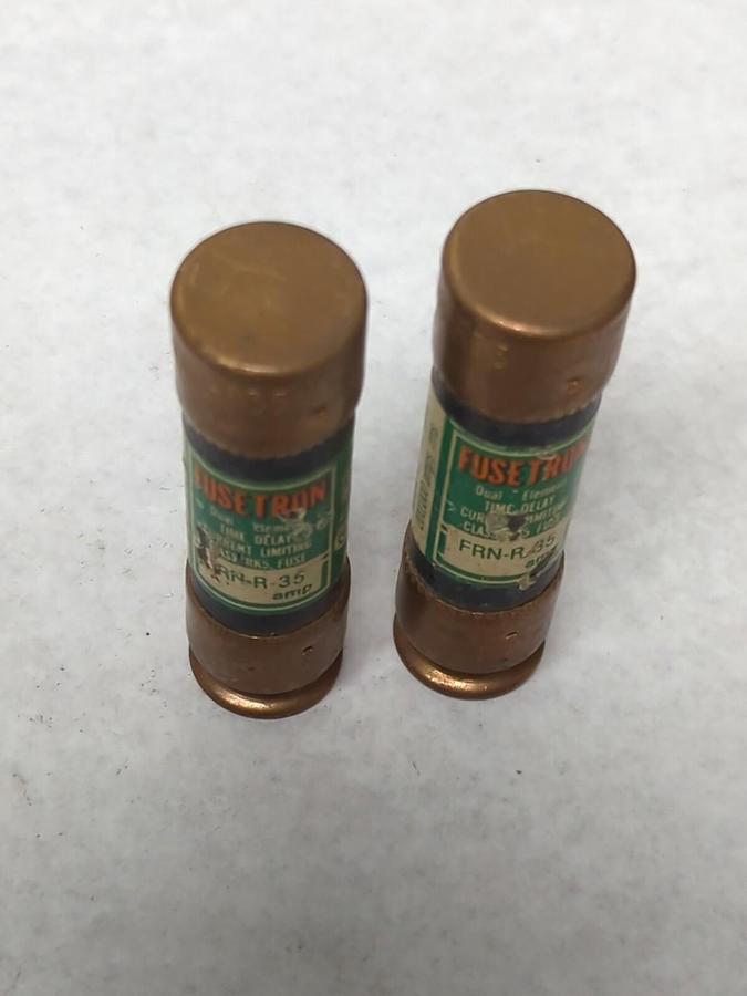 Used COOPER BUSSMANN,FRN-R-35,FUSETRON 35 AMP FUSE LOT OF 2 PRE-OWNED
