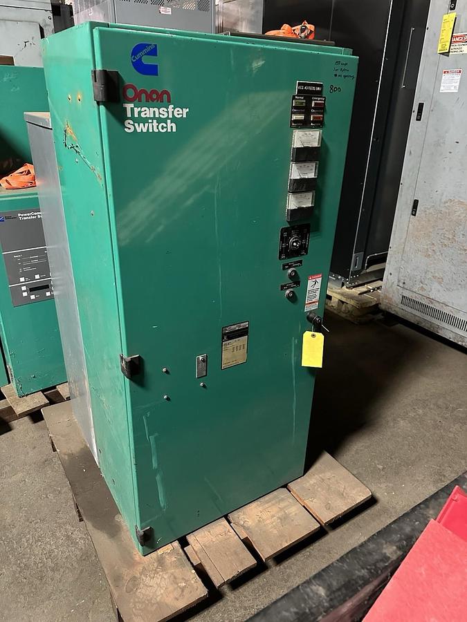 Used Onan,OT 400,Transfer Switch 480V 400Amp 60Hz 4 Pole 1 or 3 Phase