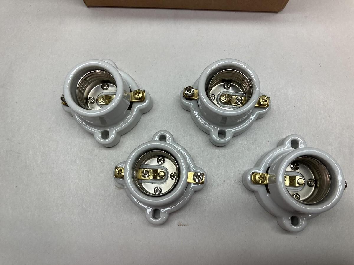 Ludlum,2 Inch,Surface Mount Light Sockets LOT OF 4