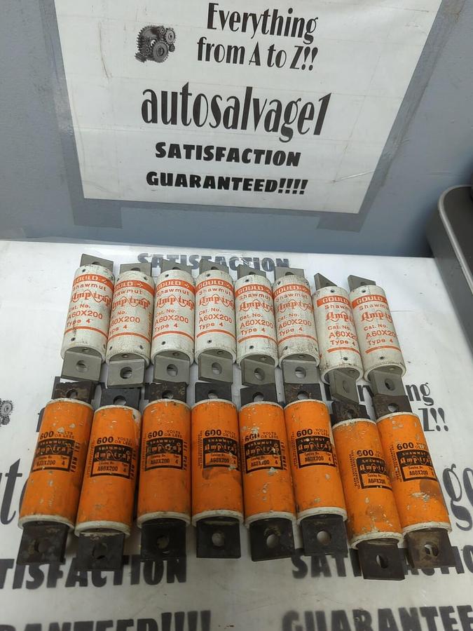 SHAWMUT,A60X200,AMP-TRAP SEMICONDUCTOR FUSE LOT OF 16 NOS