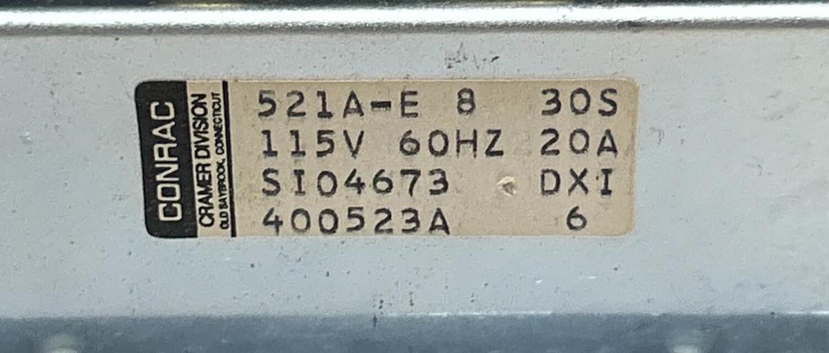 Used CONRAC,521A-E,20A 115V